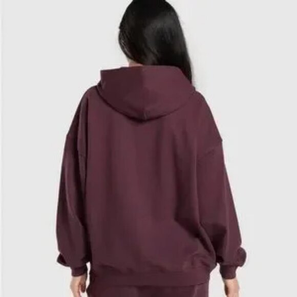 Gymshark Rest Day Burgundy Sweats Hoodie size small athleisure gym workout - Picture 2 of 10